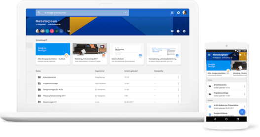 Mit der Suchfunktion in Google Drive findet Ihr alle relevanten Dateien in Google Workspace G Suite