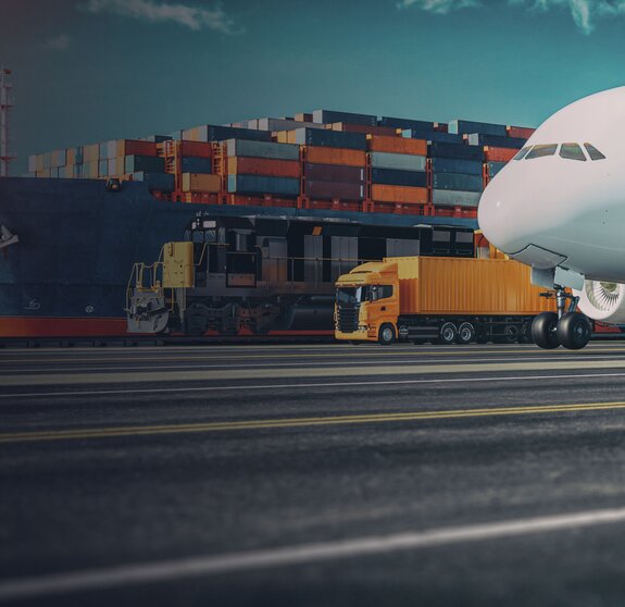 Headerbild zur Logistik- und Transportbranche