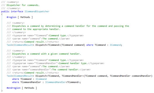 Nutzung von CQRS in ASP.Net MVC mit Entity Framework: Screenshot Command Dispatcher