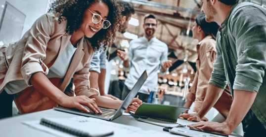 Young business people in office