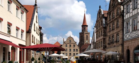 Blick in die Innenstadt von Fürth