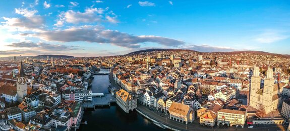 Panoramablick auf Zürich