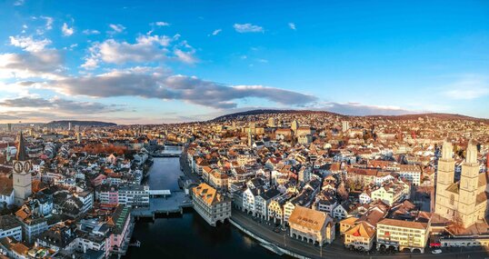 Panoramablick auf Zürich