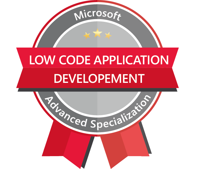 Microsoft Auszeichnung Advanced Specialization Low Code Application Development