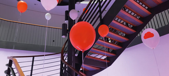 Luftballons am Ströer Standort in Köln während der Rollout-Days