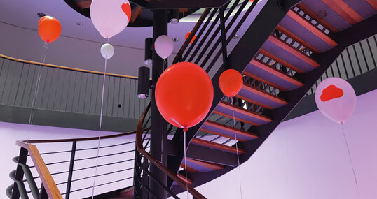 Luftballons am Ströer Standort in Köln während der Rollout-Days