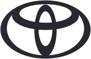 Logo der Firma Toyota in schwarz