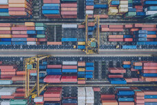 Container terminal from above