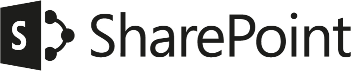 Logo Mircosoft Sharepoint schwarz