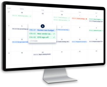 Bildschirm-Screen Calendar von Jira Work Management