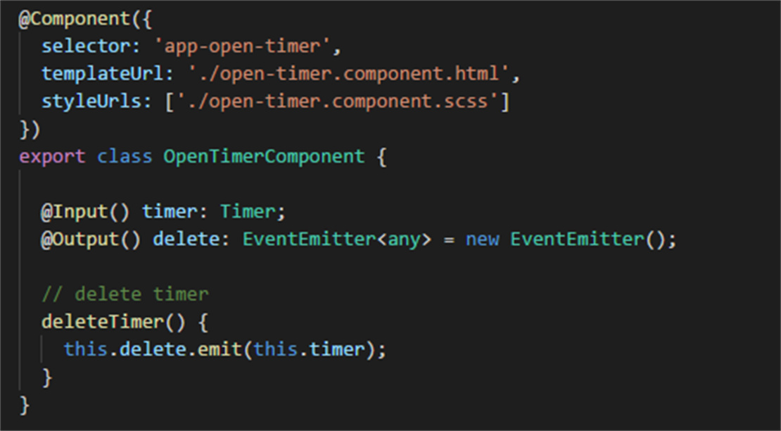 Screenshot Code: “open-timer” – Template